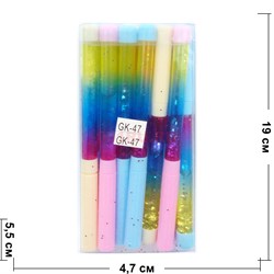 Ручка шариковая (GK-47) с блестками 12 шт/уп - фото 185247