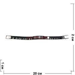 Браслет с молитвой (8) кожзам+металл черная табличка 12 шт/уп - фото 186187