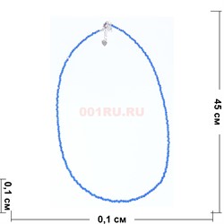 Бусы (размер бусины 0,1x0,1 см) из синей шпинели 45 см - фото 186418