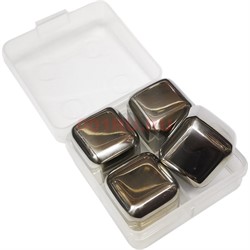 Кубики металлические для охлаждения напитков цена за 4 шт - фото 186645