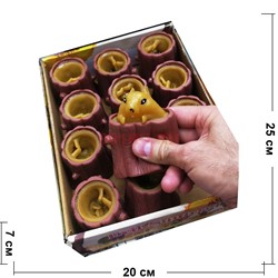 Игрушка антистресс белка коричневая Evil Squirell 12 шт/упаковка - фото 187759