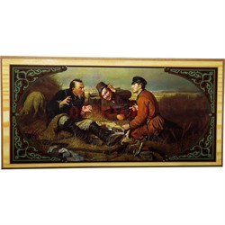 Нарды деревянные 40 см Охотники на привале - фото 187937