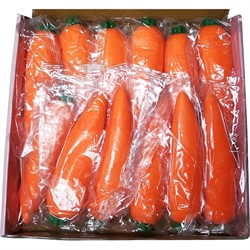 Игрушка антистресс Морковка мялка 12 шт/упаковка - фото 188293