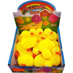 Цыплята желтые игрушка светящаяся 12 шт/упаковка - фото 188453