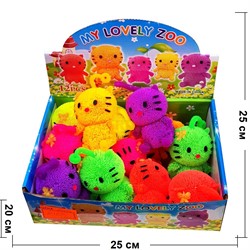Игрушка ежик светящаяся «котики» 12 шт/упаковка - фото 188532