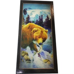 Нарды деревянные 60 см «Медведь с Рыбой» - фото 188730