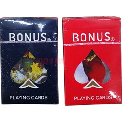 Карты для покера Bonus 100% пластик 54 карты - фото 189888