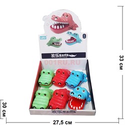 Игрушка Крокодил кусающийся с зубами 6 шт/упаковка - фото 190051