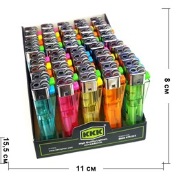 Зажигалка KKK 5 цветов WHF-018 пластмассовая 50 шт/упаковка - фото 190258