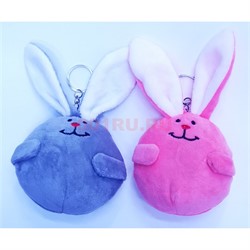 Брелок мягкий Заяц длинные ушки 15 см 12 шт/упаковка - фото 191147