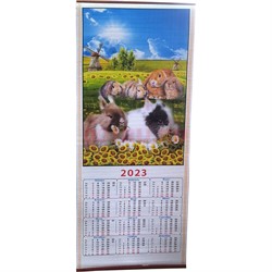 Календарь с Кроликами символ 2023 года из рисовой бумаги 10 рисунков - фото 191553