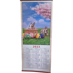 Календарь с Кроликами символ 2023 года из рисовой бумаги 10 рисунков - фото 191556