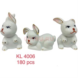 Кролики набор из 3 штук (KL-4006) из фарфора символ 2023 года - фото 192776