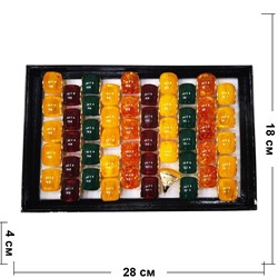 Кольца прямоугольные (KL-1730) под янтарь 50 шт/упаковка - фото 193086