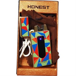 Зажигалка USB Honest (475-1) двойной разряд - фото 193095
