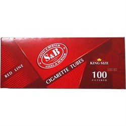 Сигаретные гильзы S&B Red Line с фильтром 100 шт King Size - фото 193560