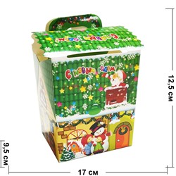 Коробка подарочная новогодняя (N-1) 12x7,5x9 см для конфет 12 шт/упаковка - фото 193635