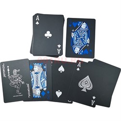 Карты игральные черные для покера 54 карты/колода - фото 193731