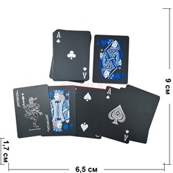 Карты игральные черные для покера 54 карты/колода - фото 193732