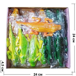 Крокодил 18 см игрушка мялка антистресс 12 шт/упаковка - фото 193749
