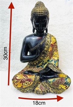 Будда в одеждах (0890) из полистоуна 30 см - фото 193864