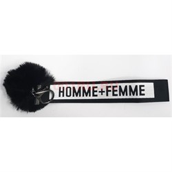 Брелок-карабин пушистый Homme+Femme 50 шт/упаковка - фото 193956