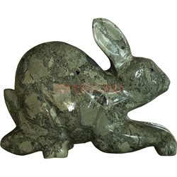 Кролик серый из мрамора 20 см 8 дюймов - фото 194150
