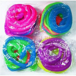 Змея резиновая цветная флуоресцентная 60 см 10 шт/упаковка - фото 194245