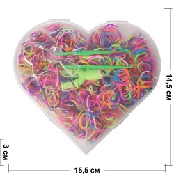 Набор резинок для плетения браслетов «Сердце» - фото 194505