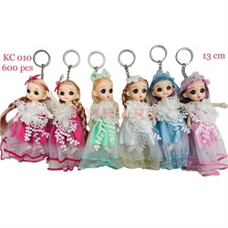 Брелок куколка (KC-010) в разных одеждах 60 шт/упаковка - фото 194770