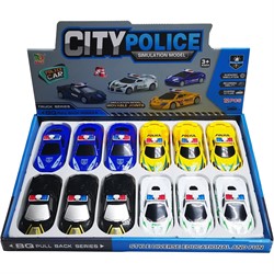 Машинка City Police иннерционная 12 шт/упаковка - фото 195066