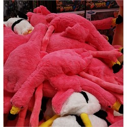 Фламинго 190 см розовый игрушка подушка мягкая обнимашка - фото 195261