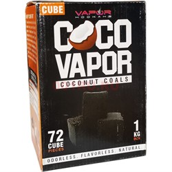 Уголь кокосовый Coco Vapor 25 мм 72 кубика 1 кг - фото 195296