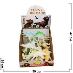 Игрушка Динозавры флуоресцентные 18 шт/упаковка - фото 195780