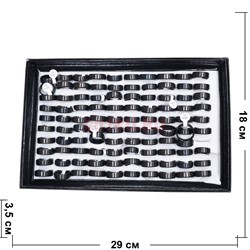 Кольца черные (KL-2034) металлические 100 шт/упаковка - фото 196226