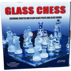 Шахматы стеклянные 25 см - фото 196310