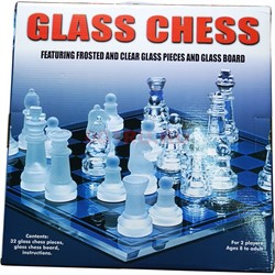 Шахматы стеклянные 35 см - фото 196312