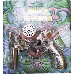 Револьвер металлический для пистонов игрушечный - фото 196401