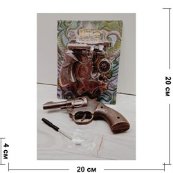 Револьвер металлический для пистонов игрушечный - фото 196402
