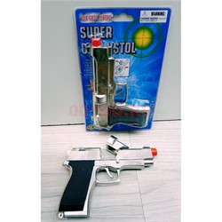 Пистолет Super Cap Pistol металлический для пистонов игрушечный - фото 196407
