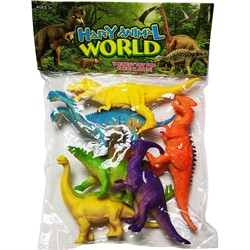 Динозавры (Q601-1) набор из 6 штук Happy Animal World - фото 196443