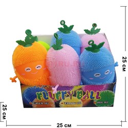 Игрушка ежик светящаяся Fluffy Ball 6 шт/упаковка - фото 196720