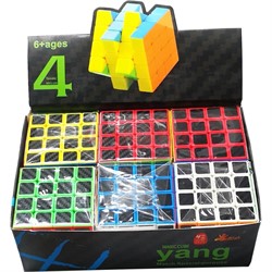 Кубик головоломка 4x4 Magic Cube 62 мм 6 шт/упаковка - фото 196757