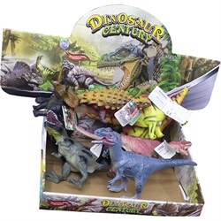 Динозавры со звуком из твердой резины 12 шт/упаковка Dinosaur Century - фото 197359
