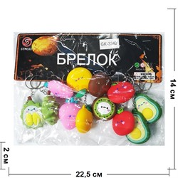 Брелок резиновый большой (GK-3342) фрукты 120 шт/блок - фото 197457
