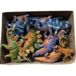Игрушка пластмассовая твердая «Динозаврики» 12 шт/упаковка (222N) - фото 197542