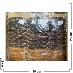 Браслет из кожзама (BR-1596) с плетением 3 цвета 12 шт/упаковка - фото 197850