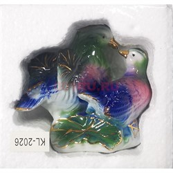Утки мандаринки (KL-2026) из фарфора цветные 10 см высота - фото 198011