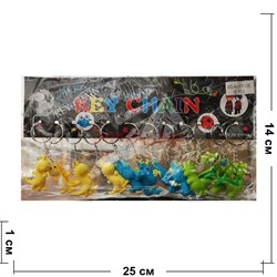 Брелок резиновый (WG-156) драконы цветные 120 шт/упаковка (2 вариант) - фото 198417
