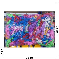 Игрушка силиконовая (WG-2558) скелеты цветные 500 шт/упаковка - фото 198429